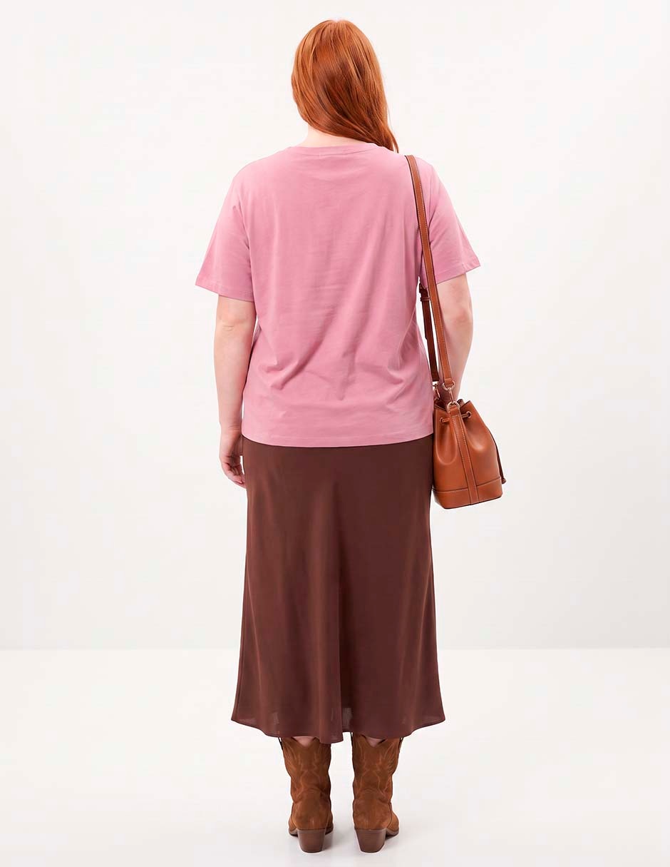Playera manga corta cuello redondo para mujer 3