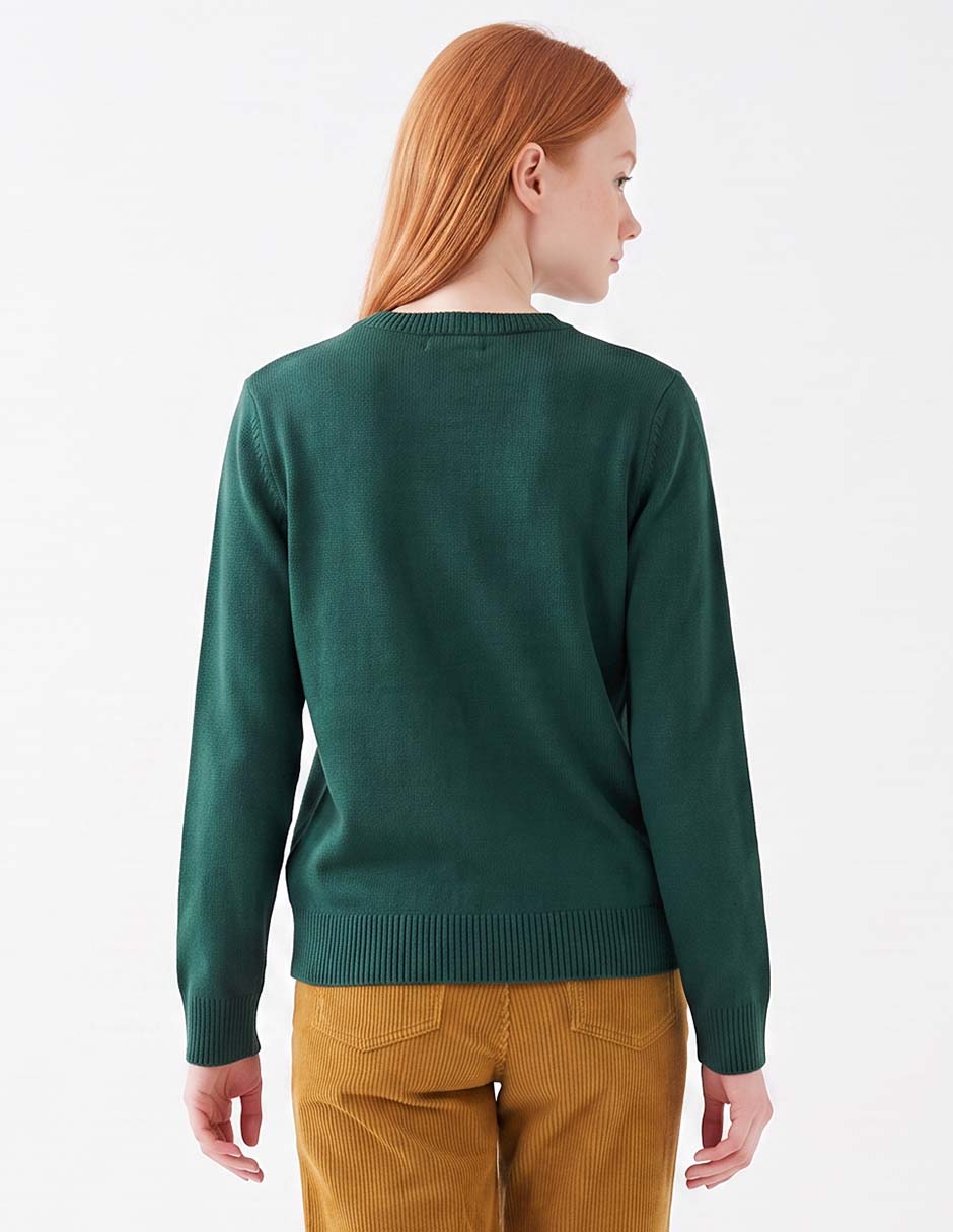 Suéter navideño cuello redondo para mujer 2
