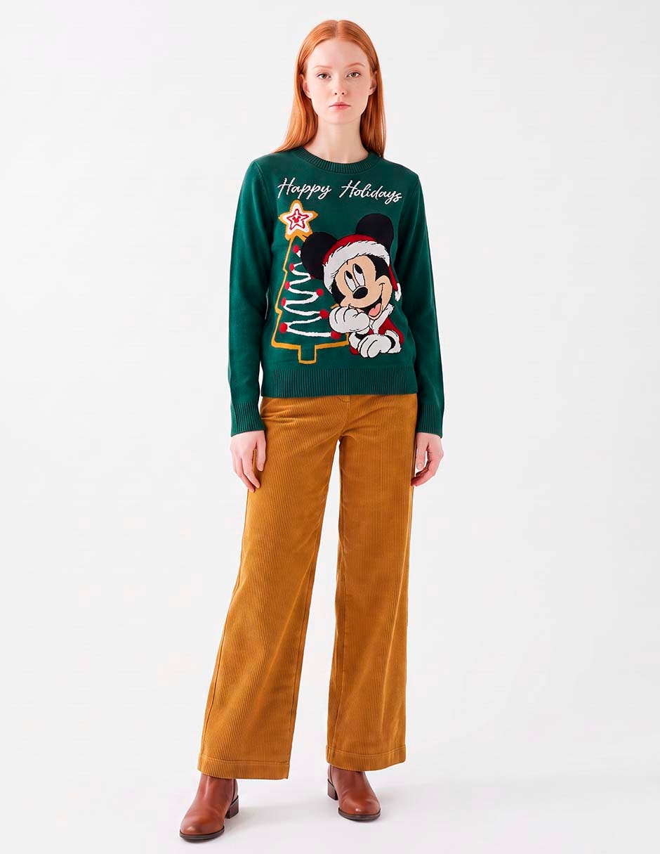 Suéter navideño cuello redondo para mujer 3