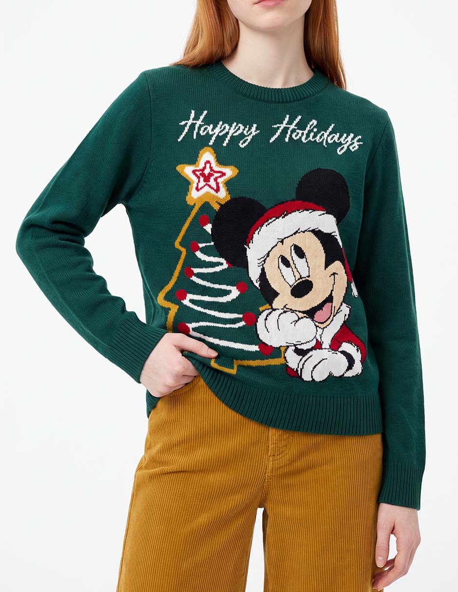 Suéter navideño cuello redondo para mujer 4