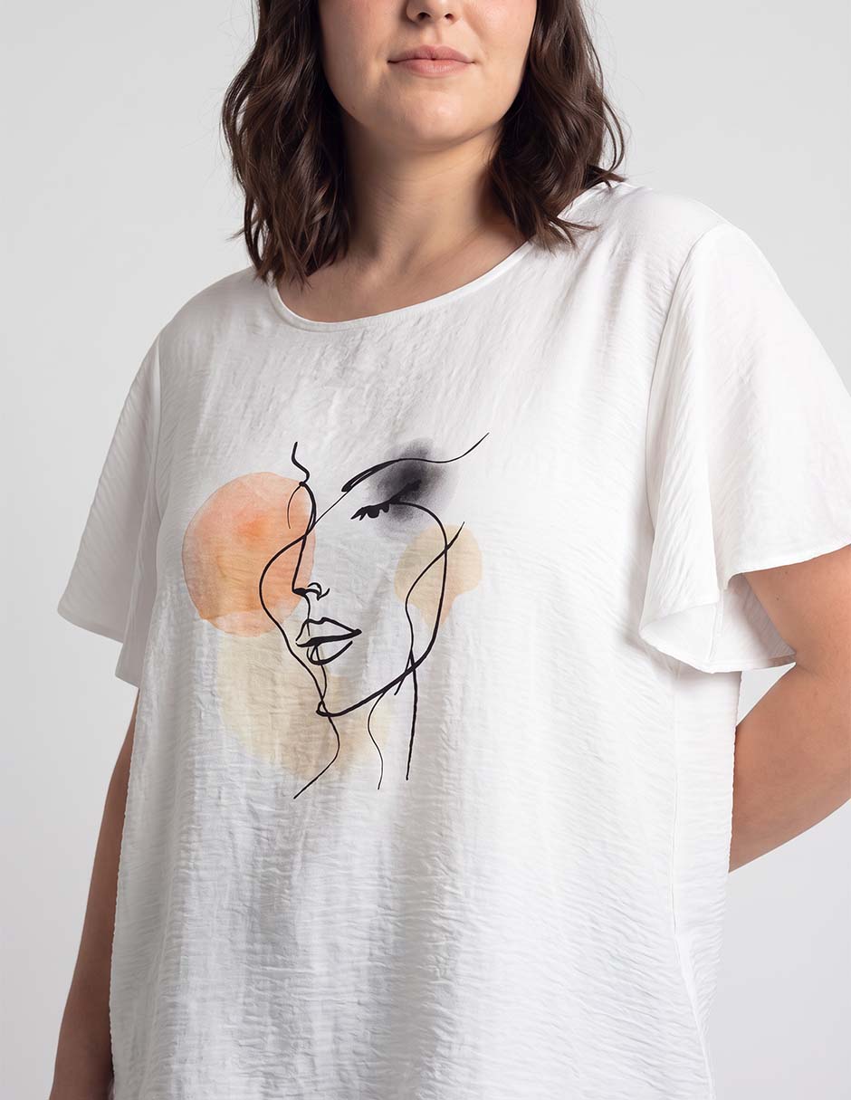 Blusa manga corta para mujer 3