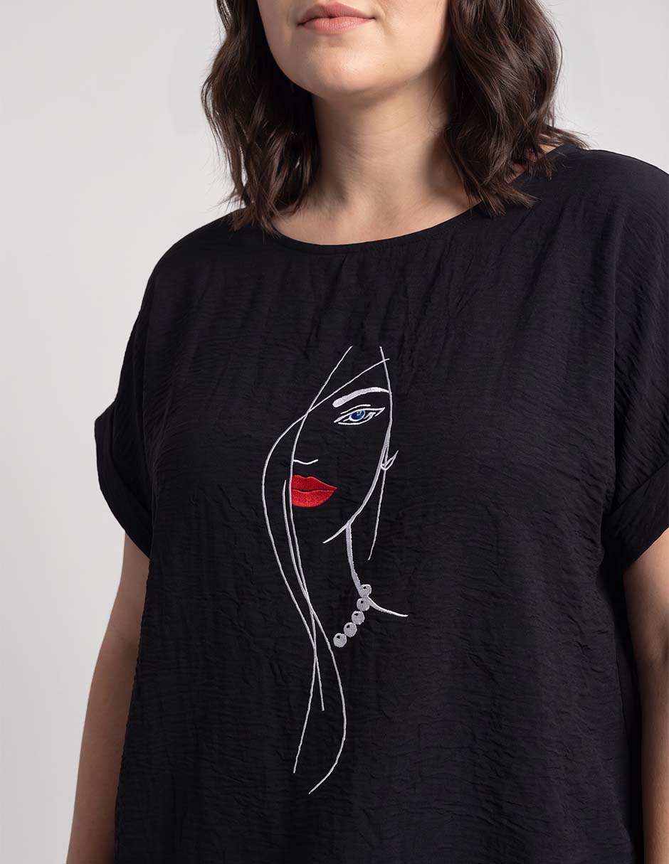 Blusa manga al codo para mujer 3