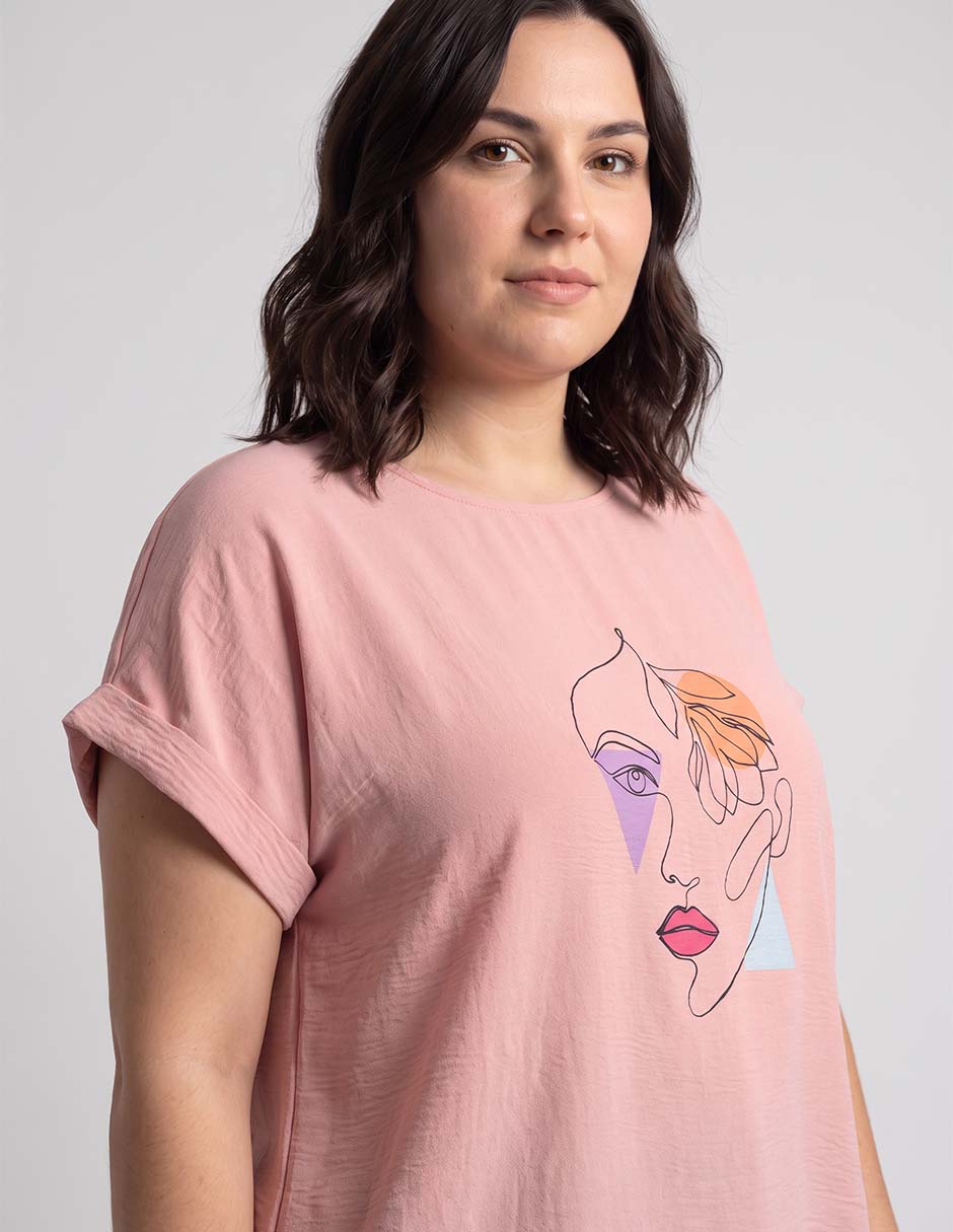 Blusa manga corta para mujer 3
