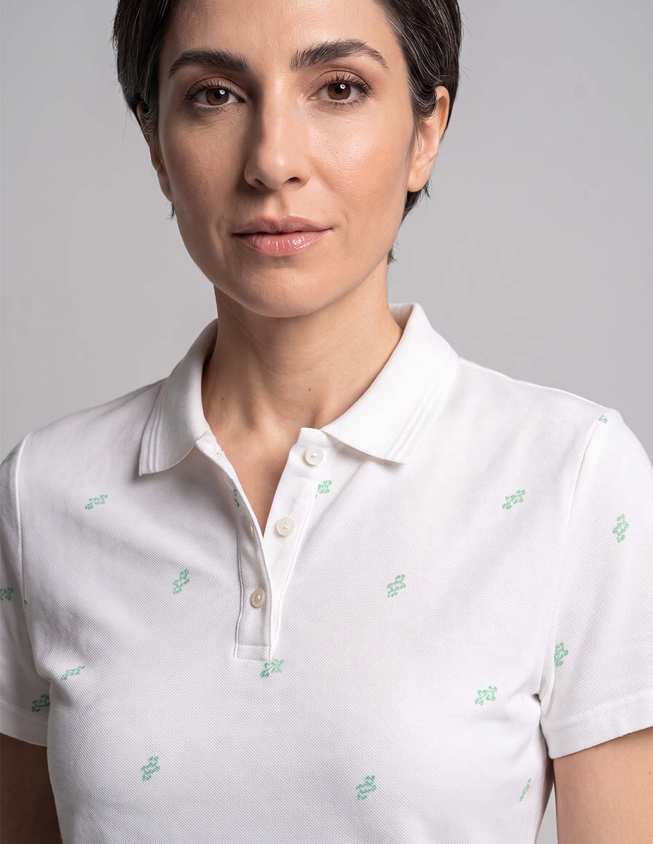 Playera manga corta cuello polo para mujer 3