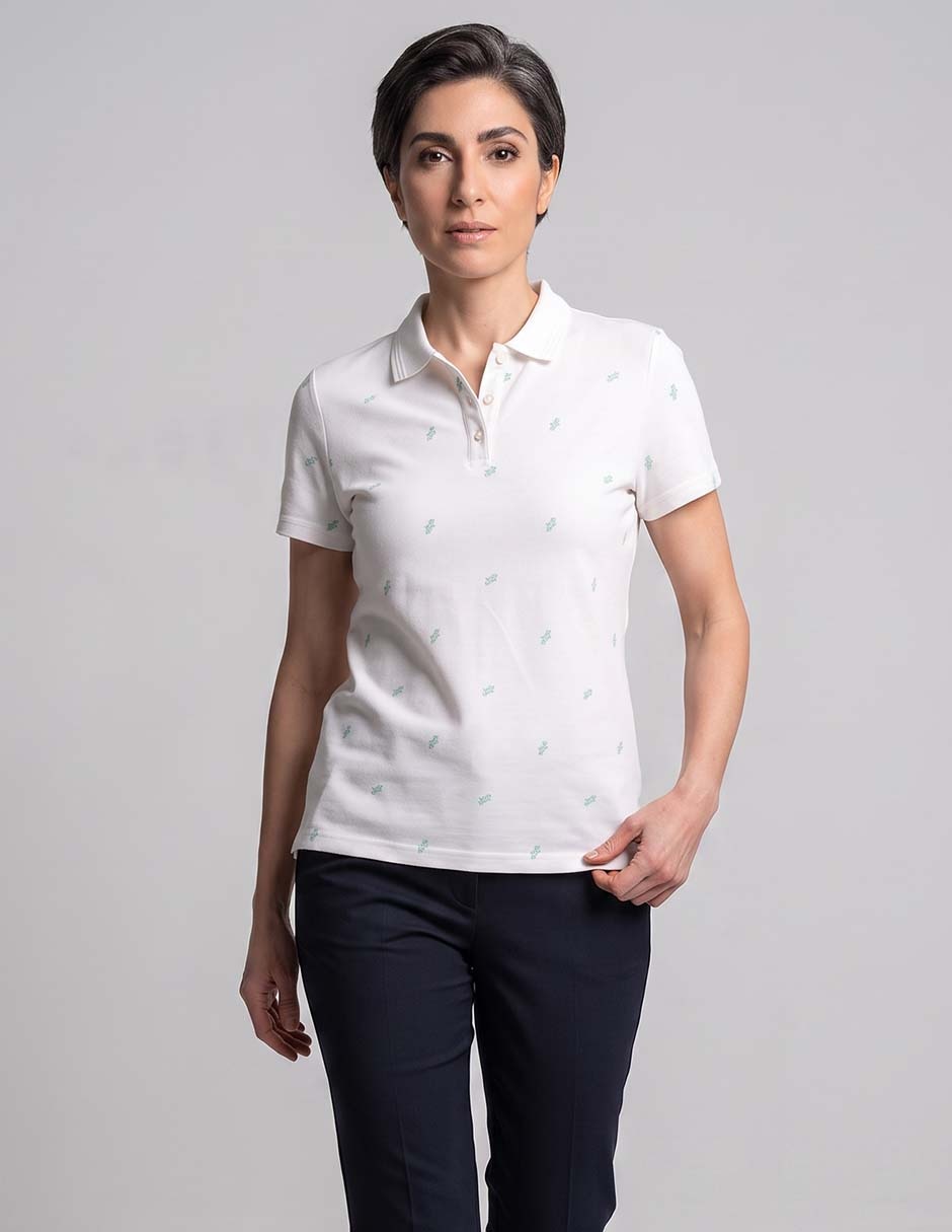 Playera manga corta cuello polo para mujer Playera manga corta cuello polo para mujer