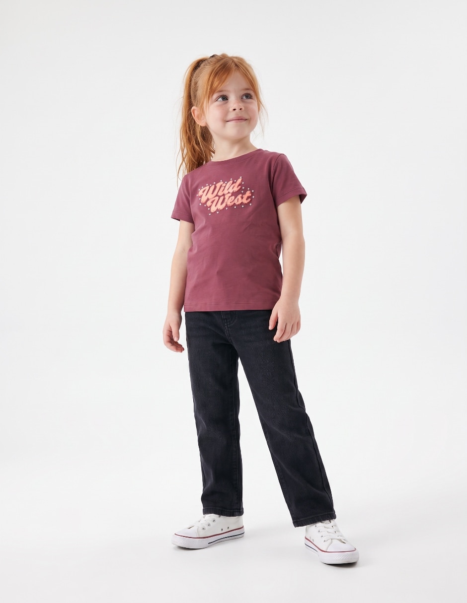 Playera manga corta para niña