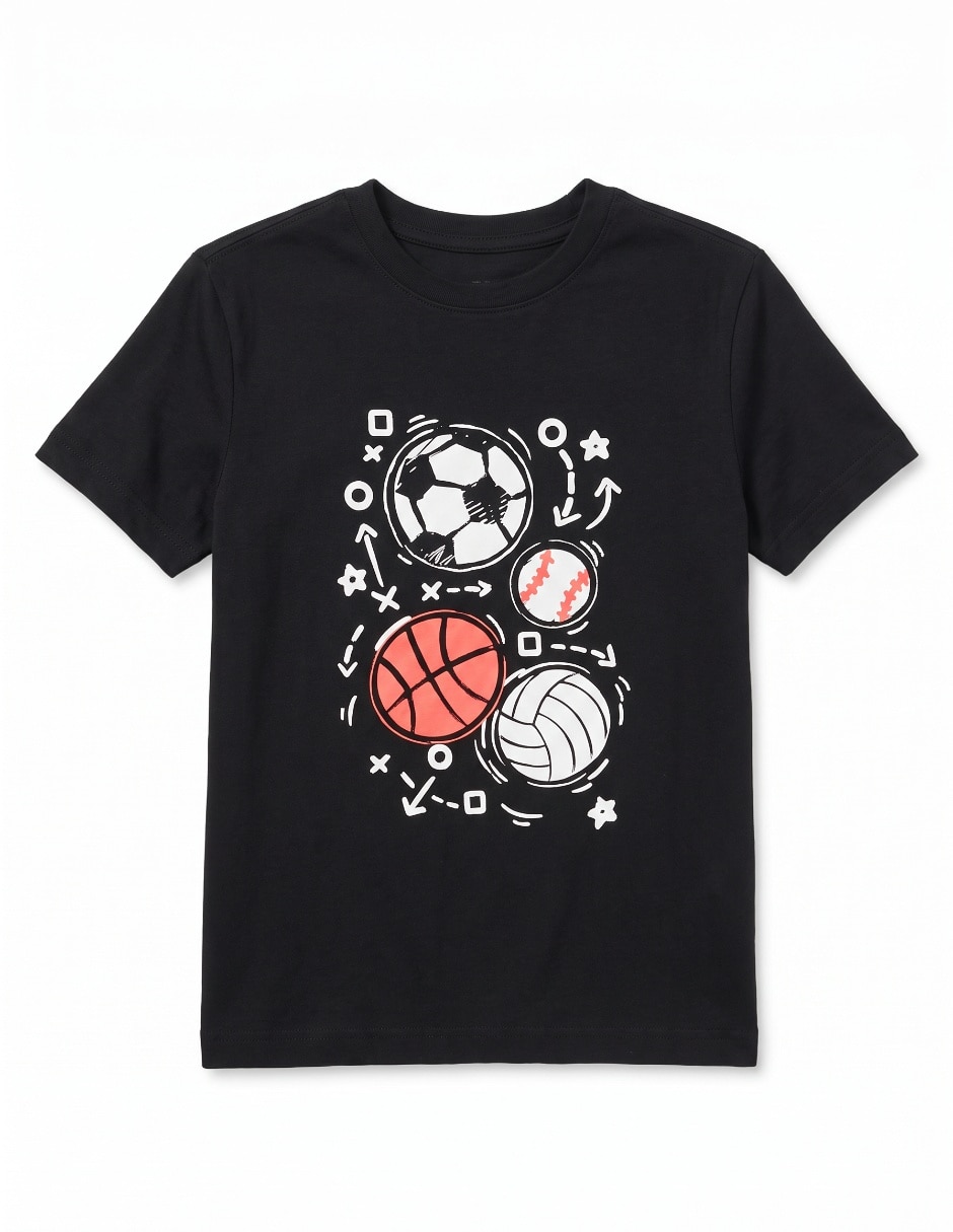 Playera manga corta para niño