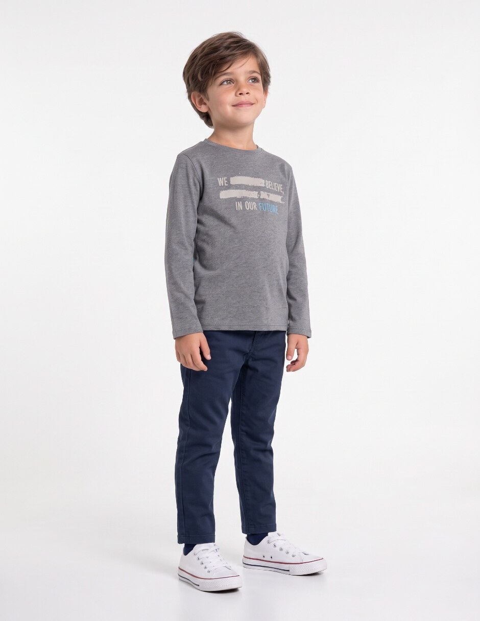 Playera manga larga para niño Playera manga larga para niño
