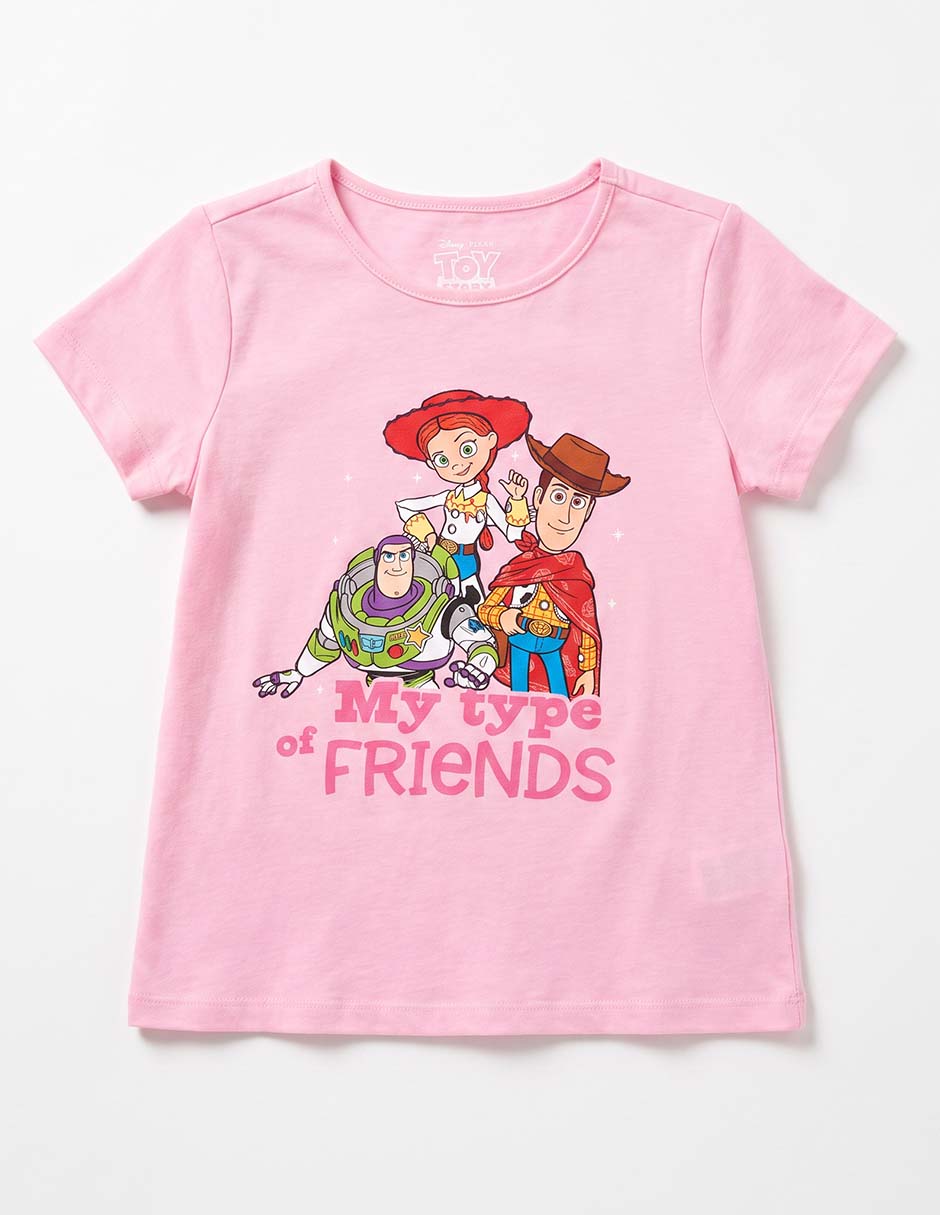 Playera toy story manga corta para niña 2