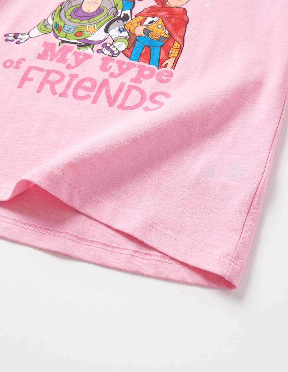 Playera toy story manga corta para niña 4