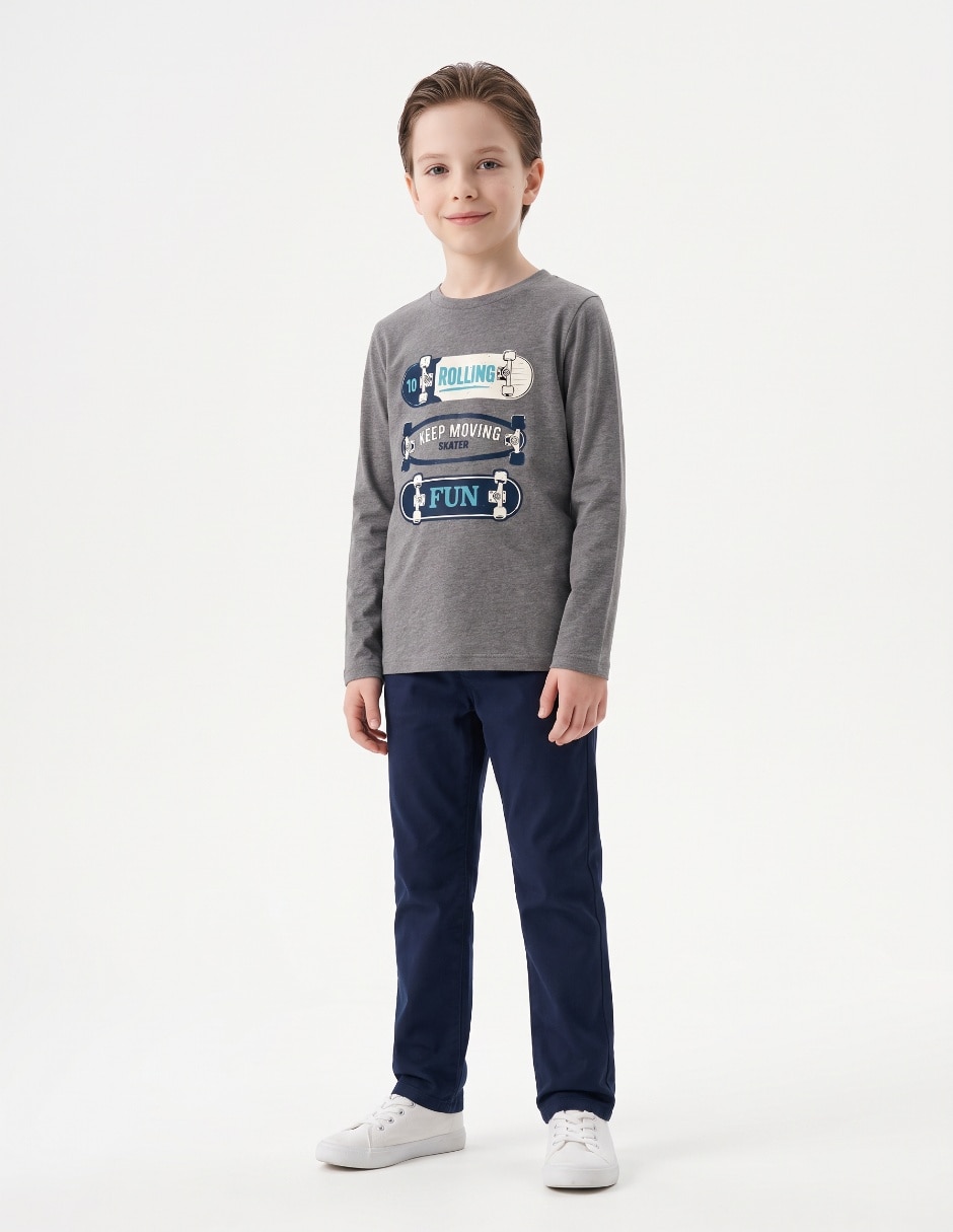 Playera manga larga para niño 1
