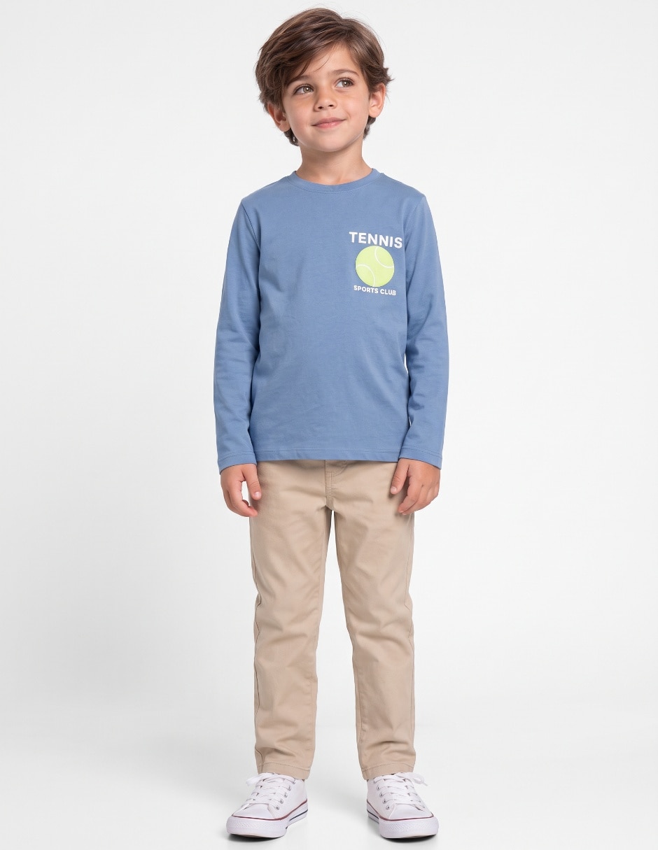 Playera manga larga para niño Playera manga larga para niño