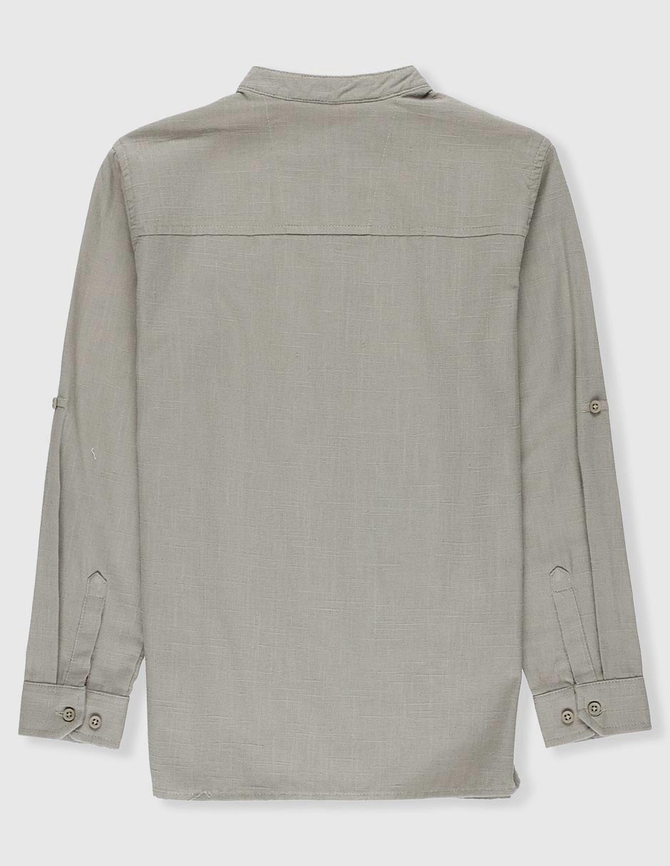 Camisa casual de algodón manga larga para niño 3