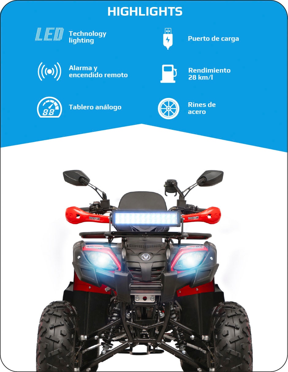 Cuatrimoto BEAST 200CC ROJA 2027 3