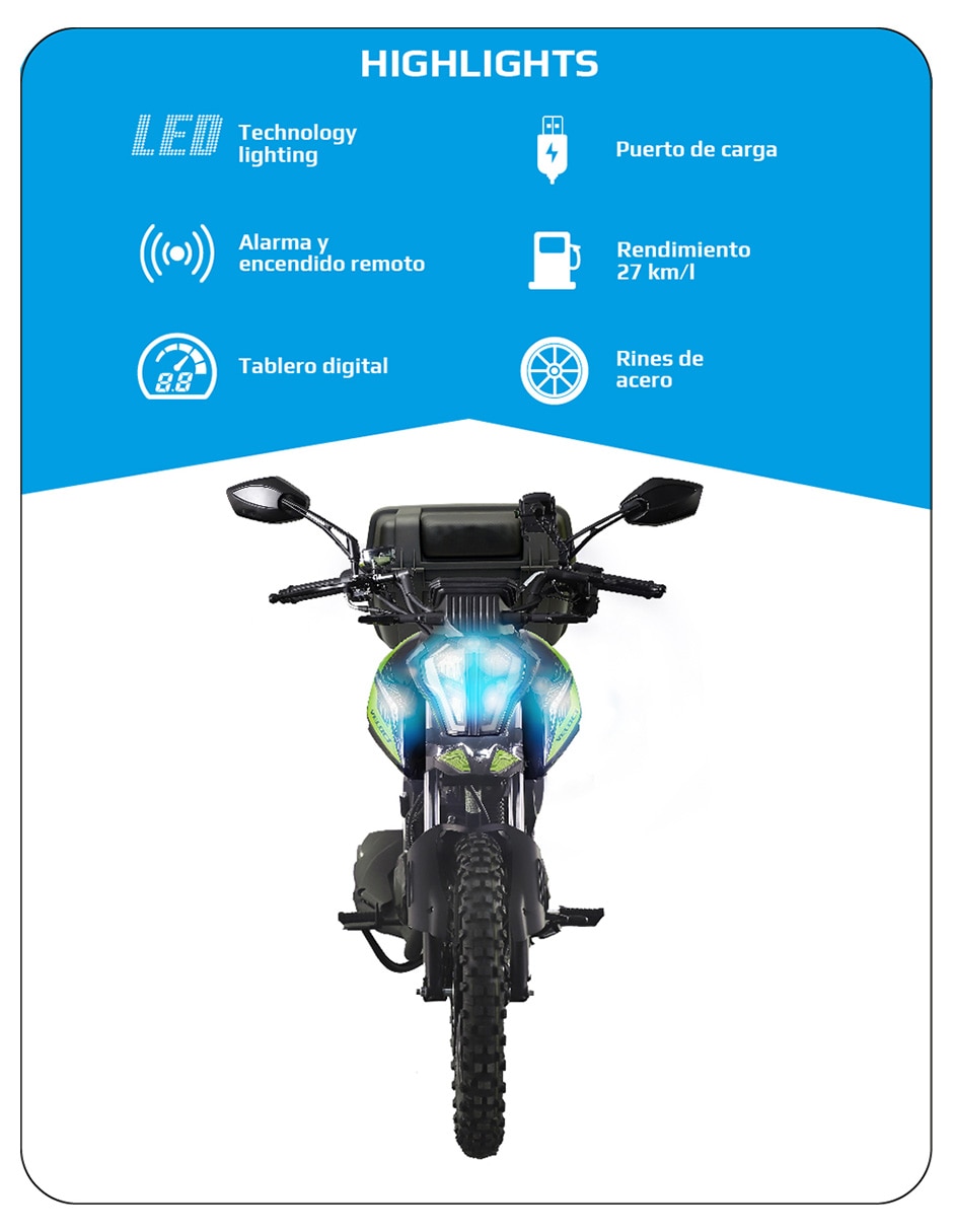 Motocicleta doble propósito Vel 2027 Rubak Evo Traill 220Cc Ver 2027 3