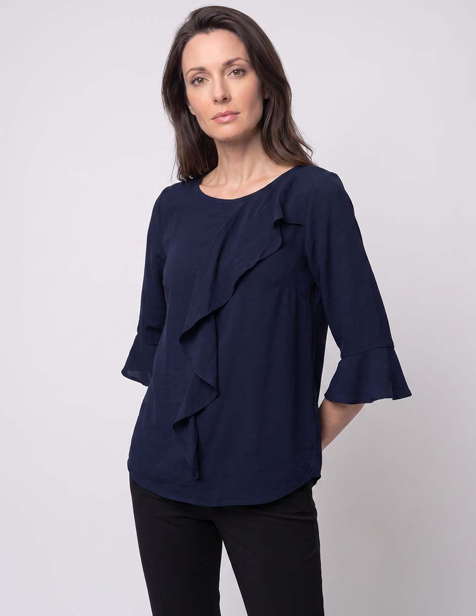 Blusa manga al codo para mujer