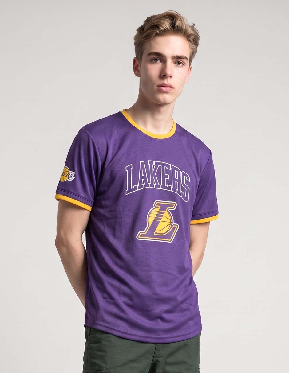 Playera deportiva para entrenamiento Los Angeles Lakers de hombre Playera deportiva para entrenamiento Los Angeles Lakers de hombre