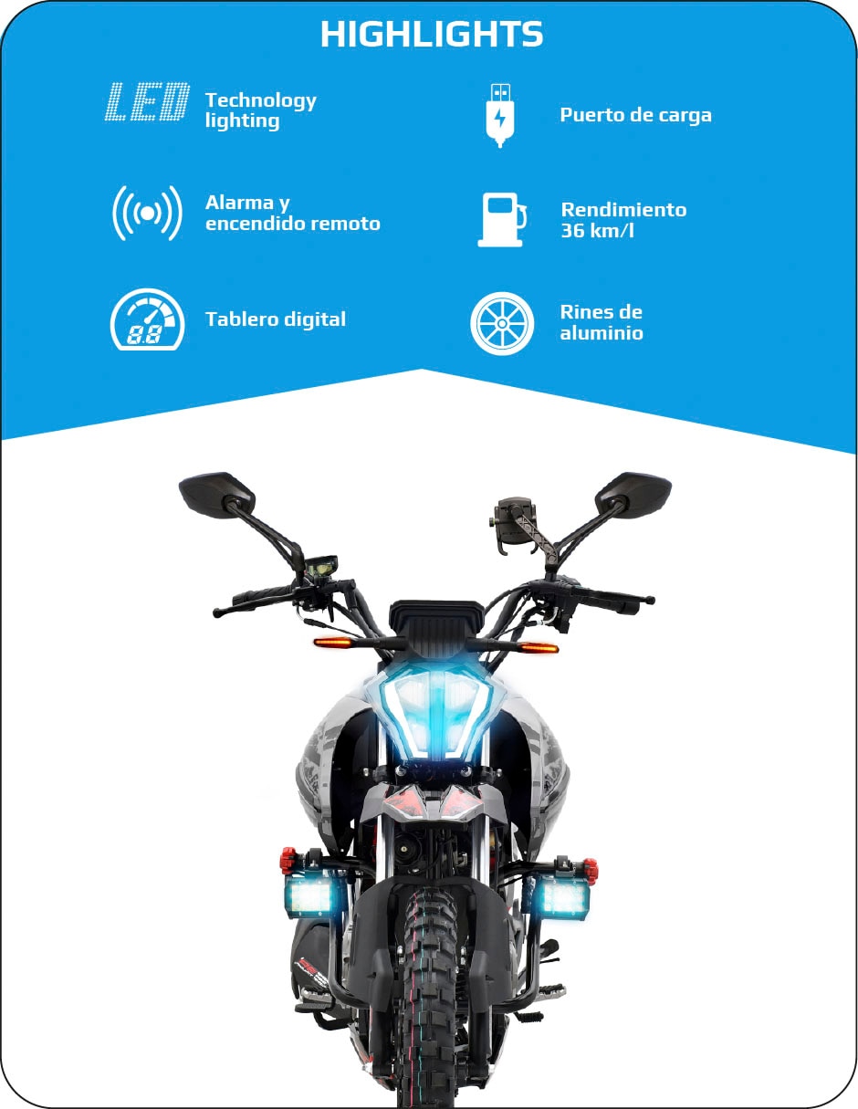 Motocicleta doble propósito Snake GT Trail 250cc 2027 3
