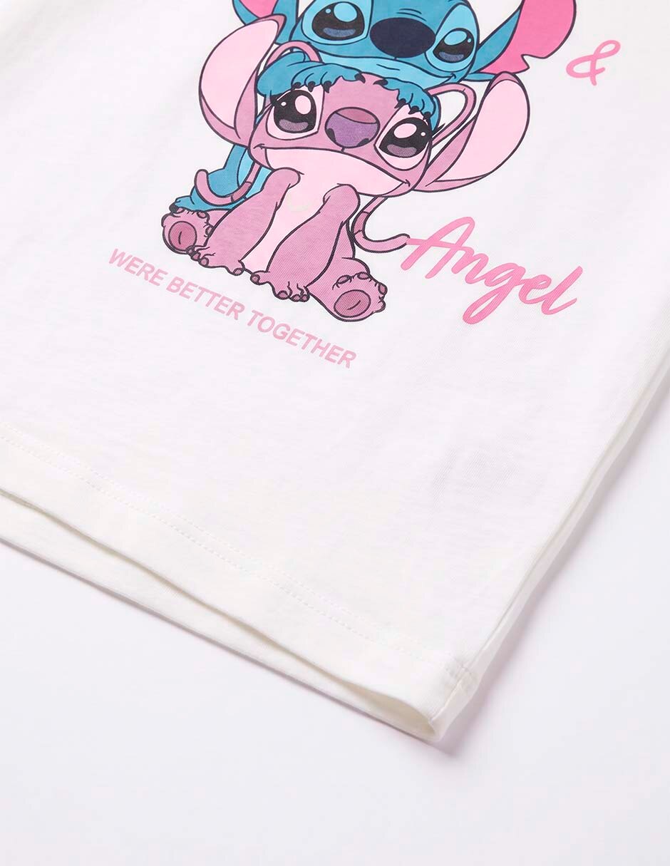 Playera Stitch manga corta para niña 6