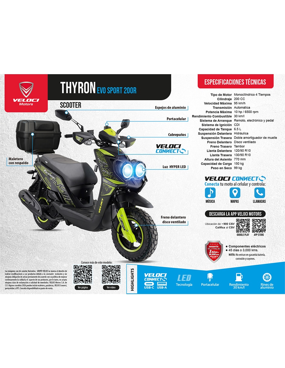 Motoneta THYRON 200CC VERDE2027 Motoneta THYRON 200CC VERDE2027