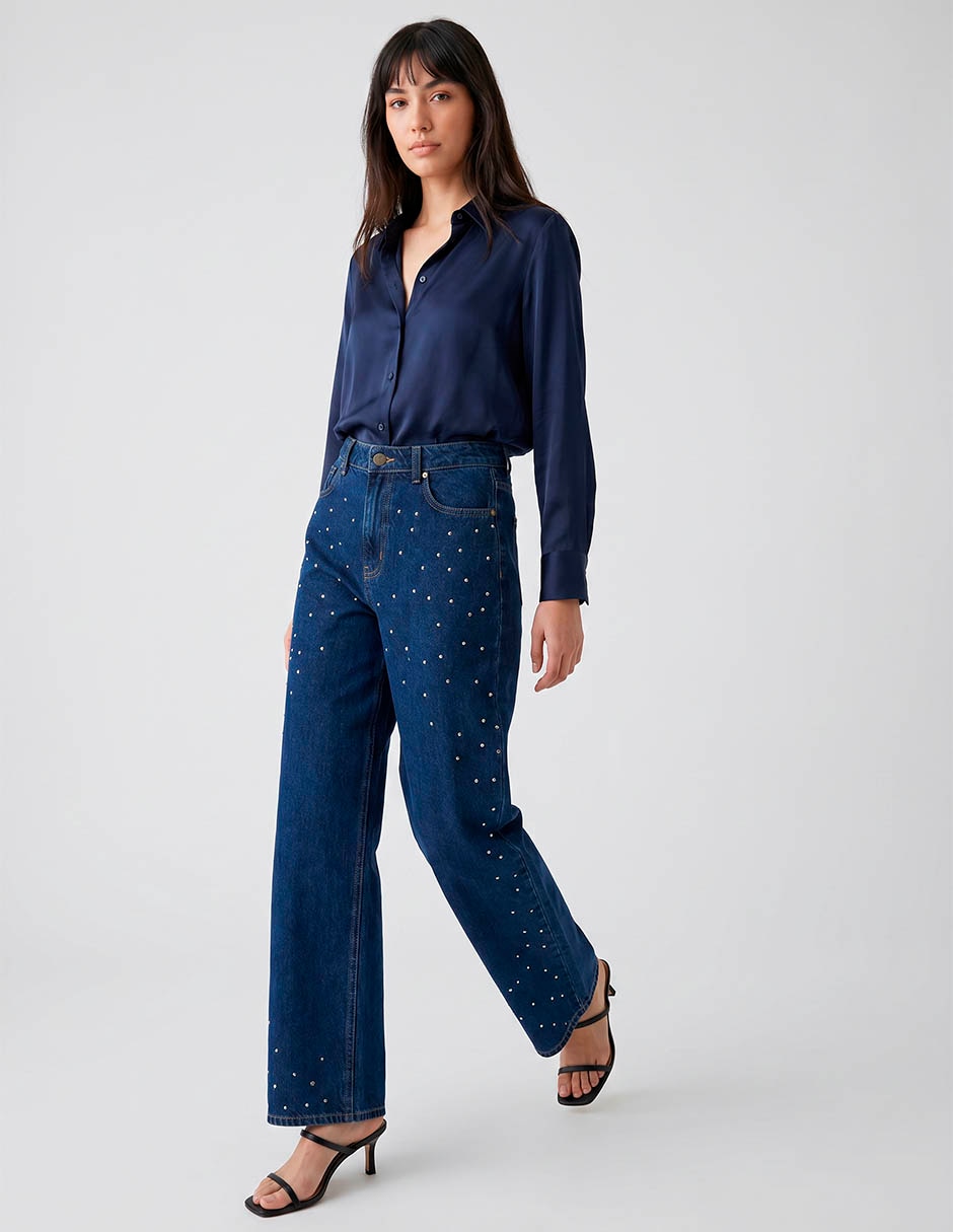 Jeans wide leg para mujer