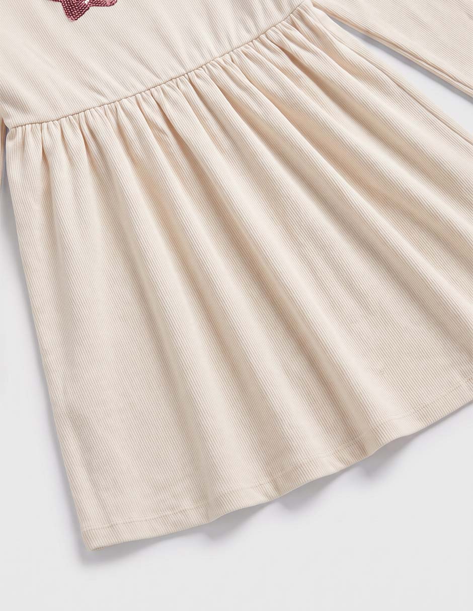Vestido manga larga para niña 4