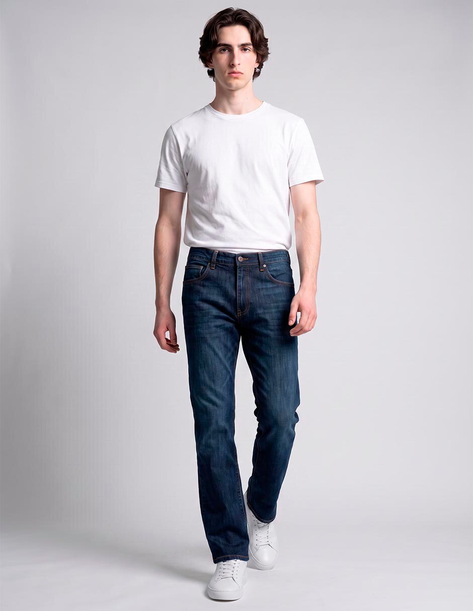 Jeans slim deslavado para hombre 3