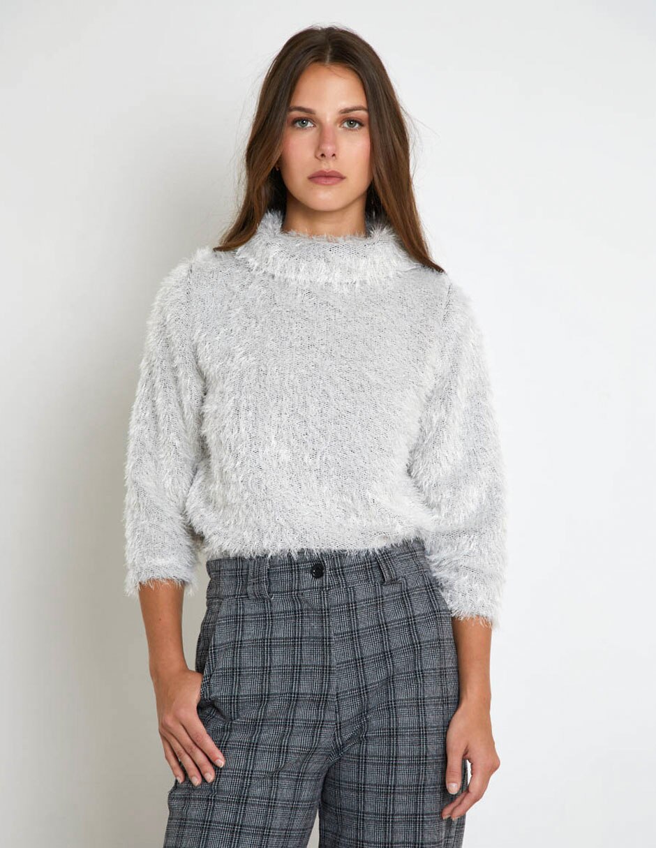 Suéter cuello redondo para mujer