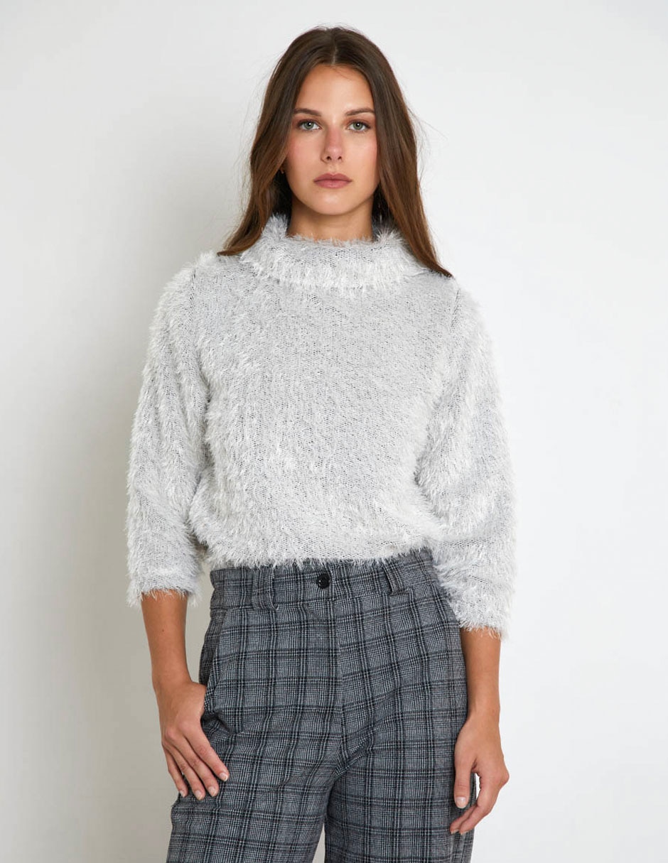 Suéter cuello redondo para mujer