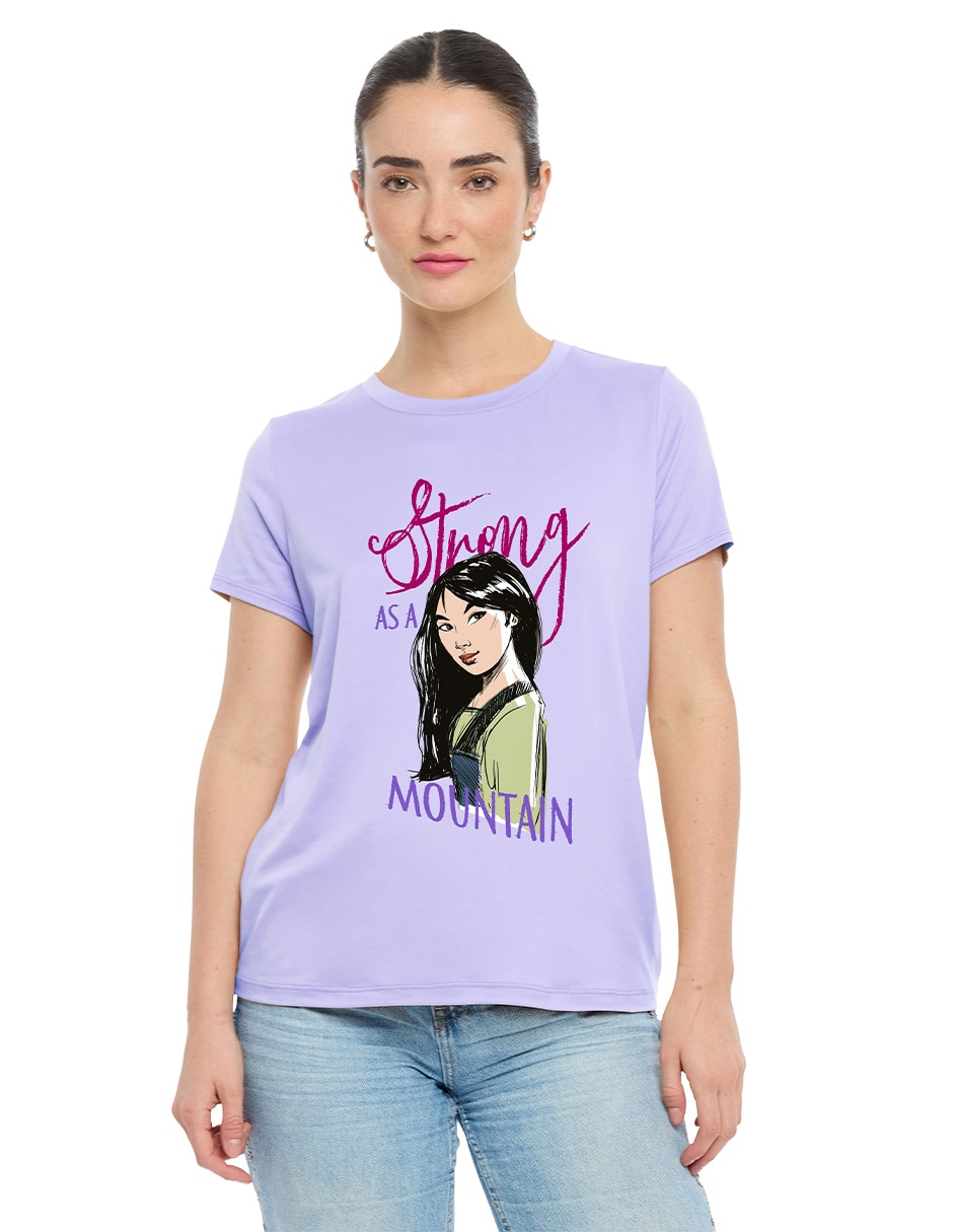 Playera manga corta Dinsey cuello redondo para mujer