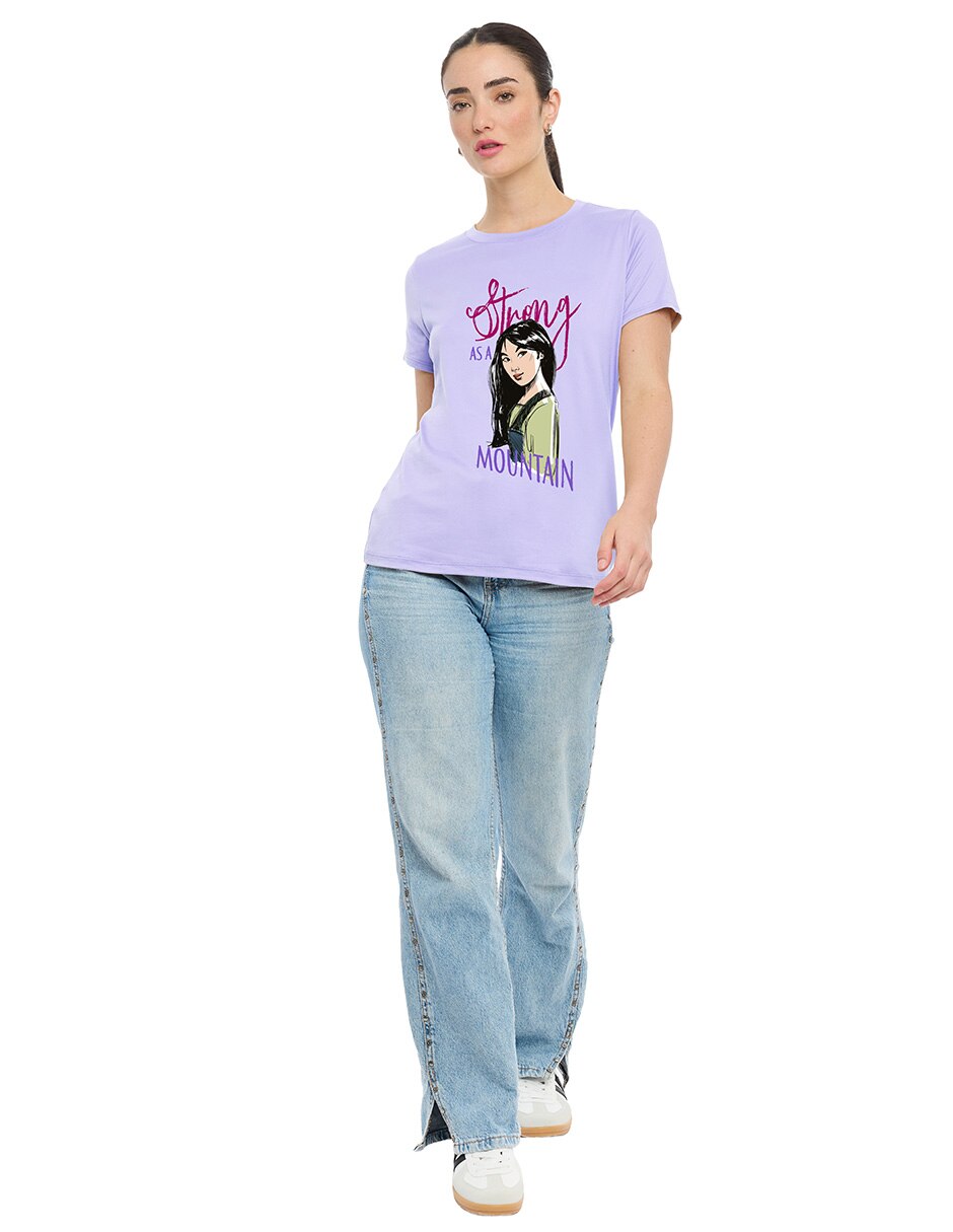 Playera manga corta Dinsey cuello redondo para mujer 3