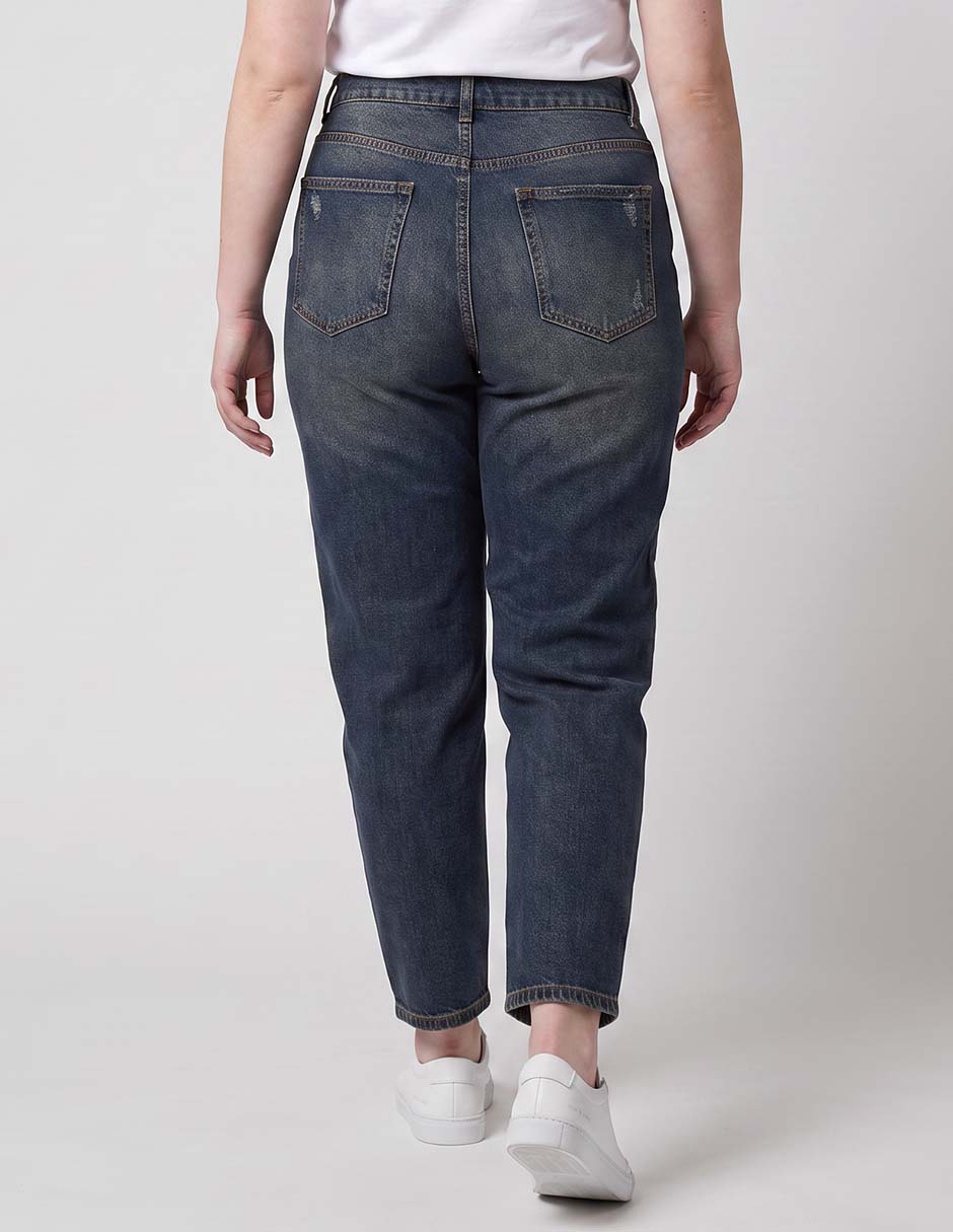 Jeans slim corte cintura alta para mujer 3