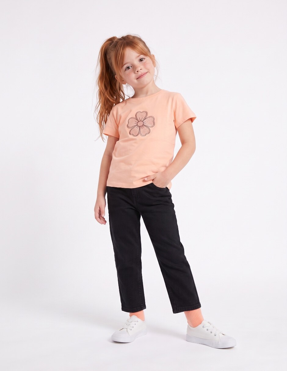 Playera manga corta para niña