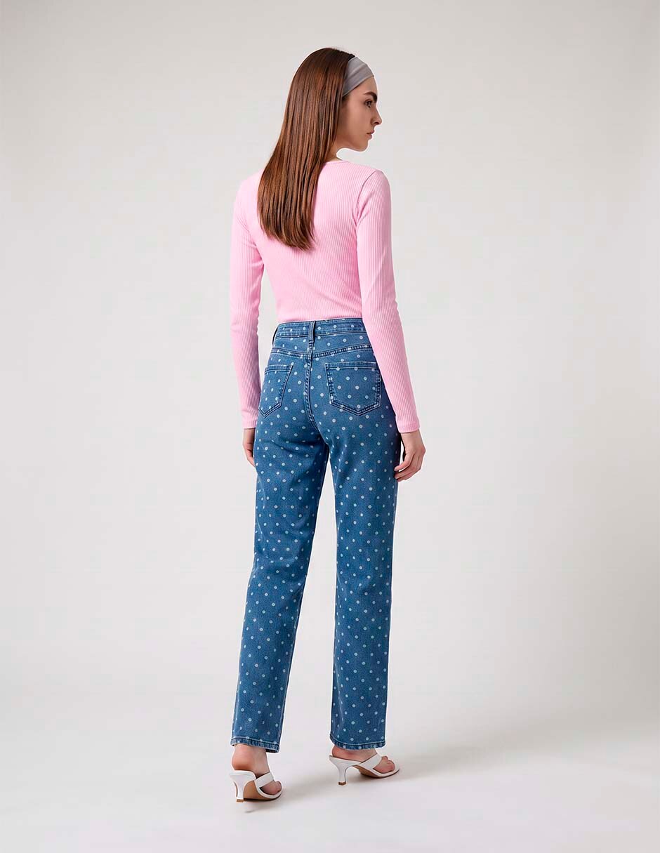Jeans regular straight para mujer 2