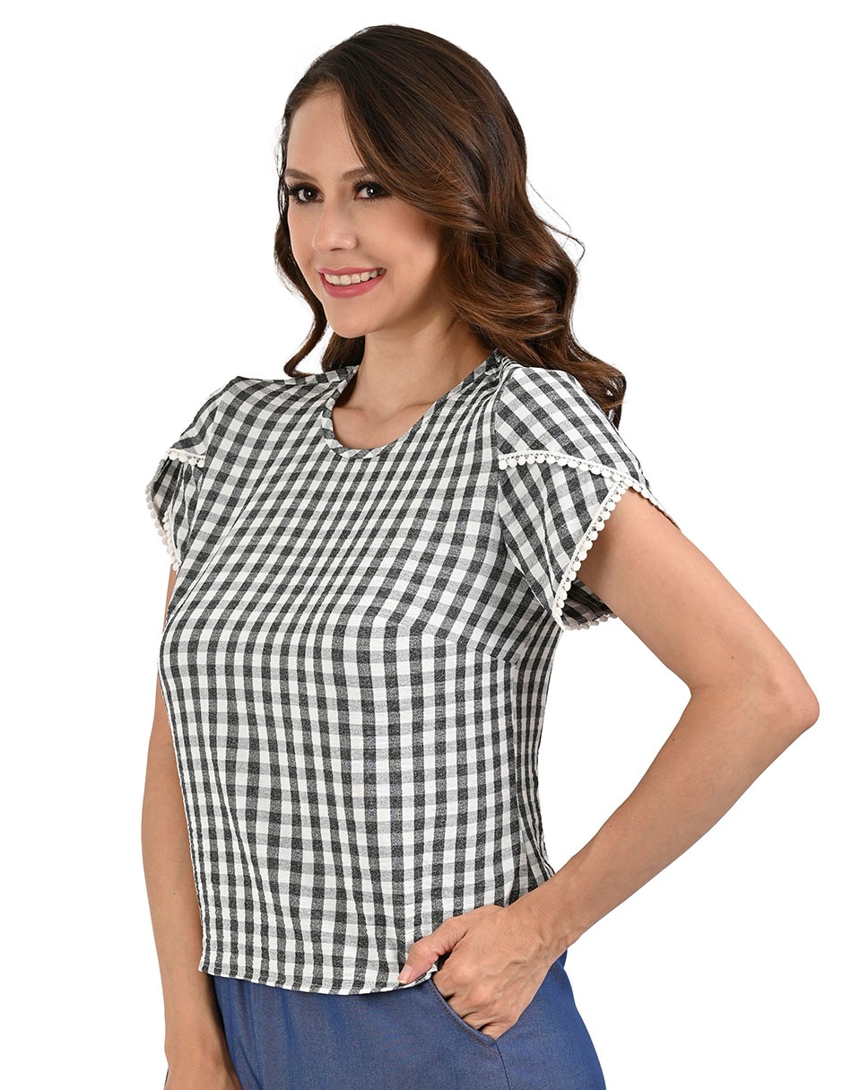 Blusa manga corta para mujer 3