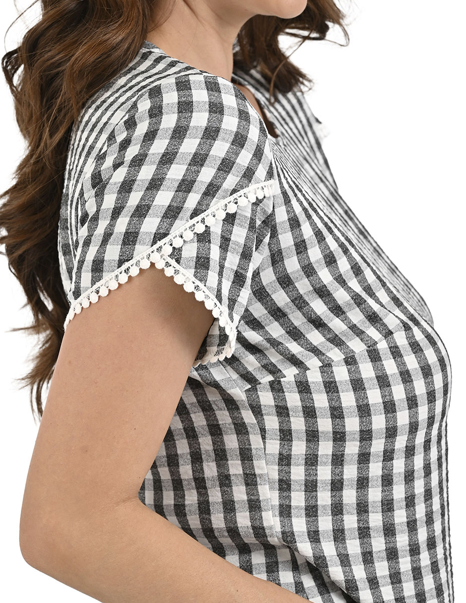 Blusa manga corta para mujer 4