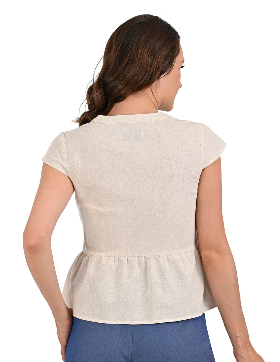 Blusa manga corta para mujer 5