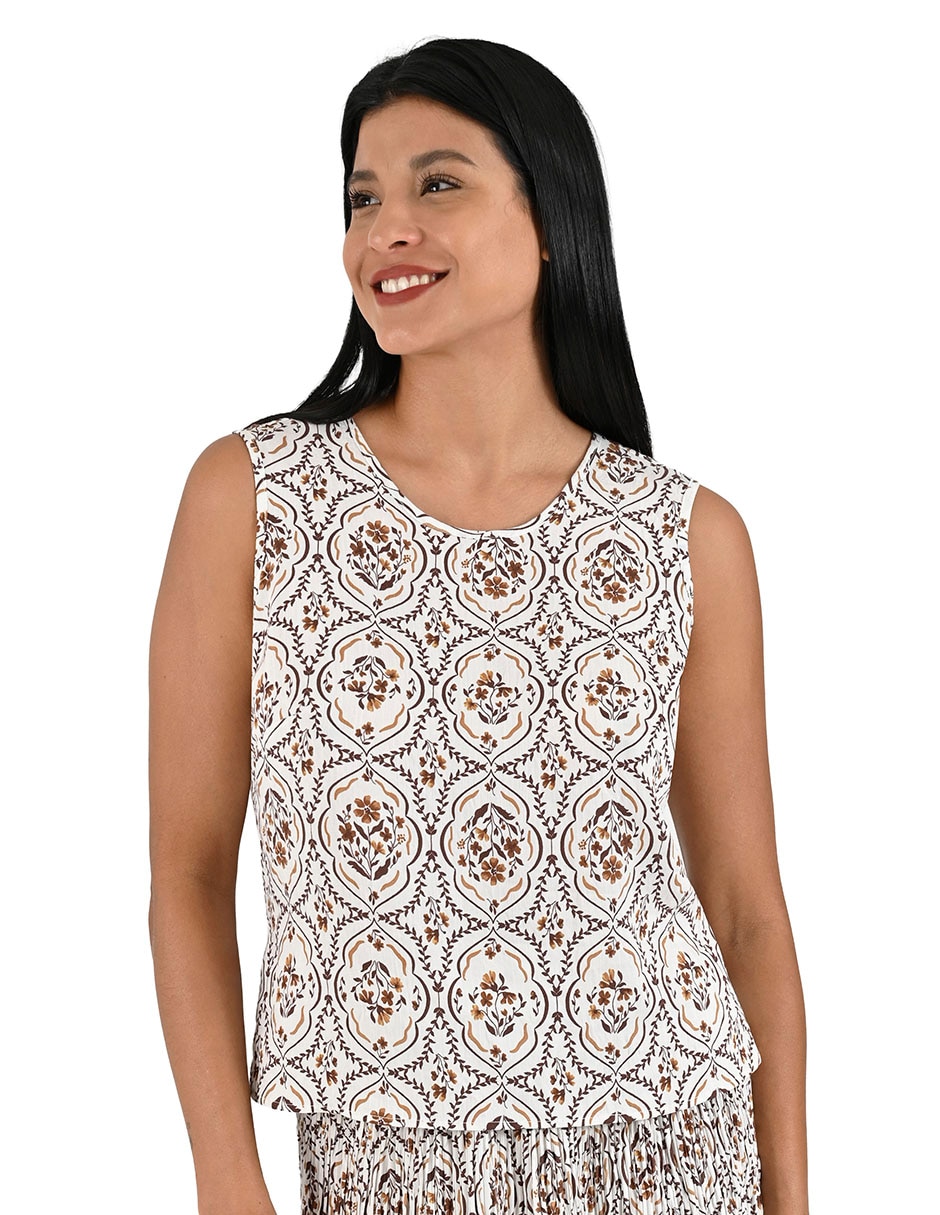 Blusa sin manga para mujer