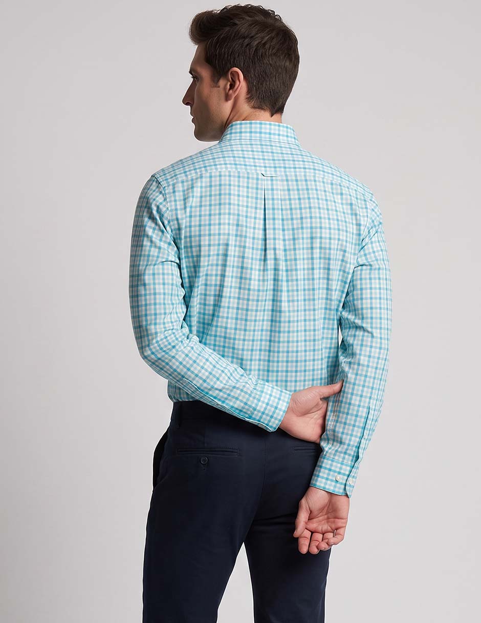 Camisa casual de algodón manga larga para hombre 2