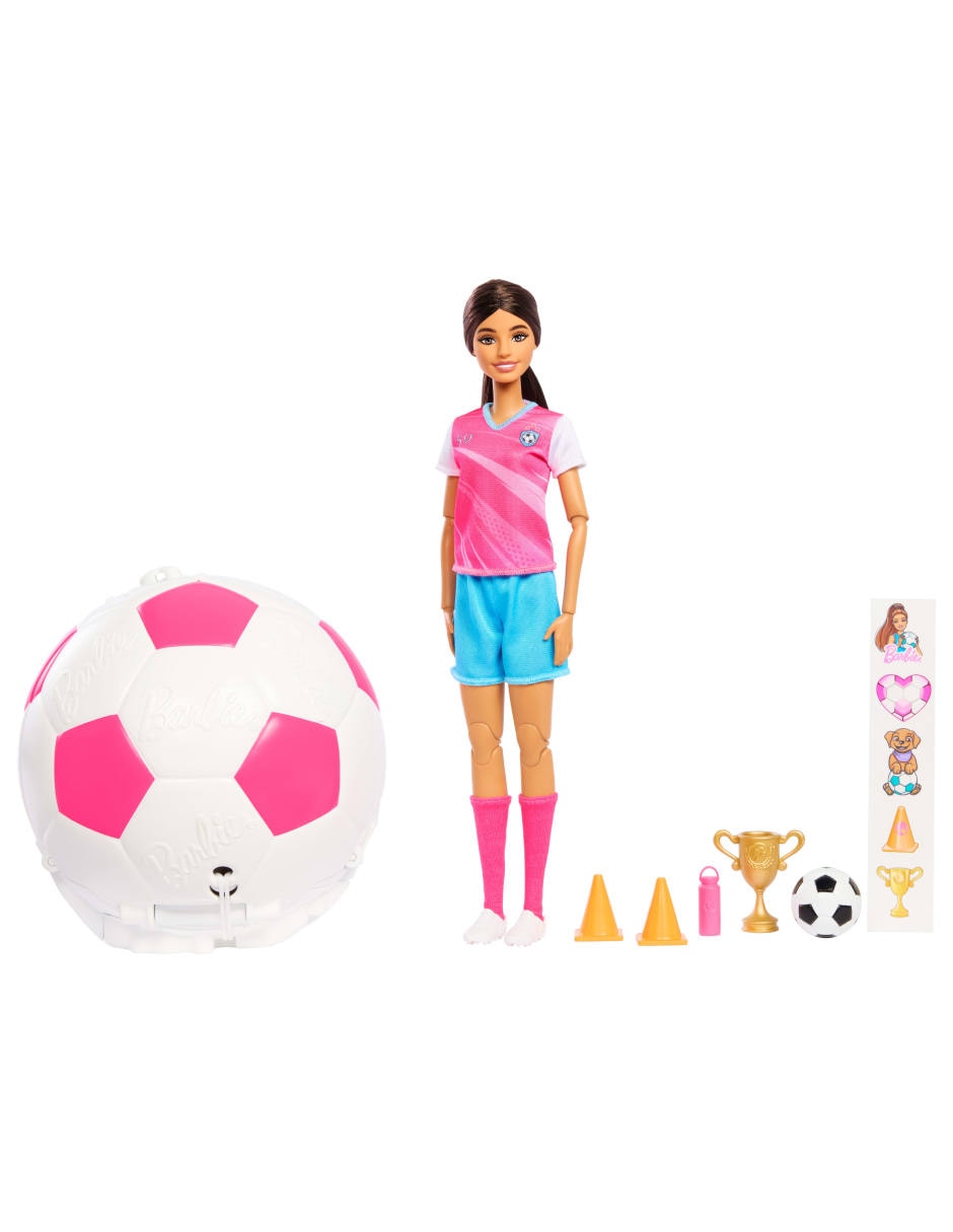 Muñeca roll & reveal jugadora de fútbol
