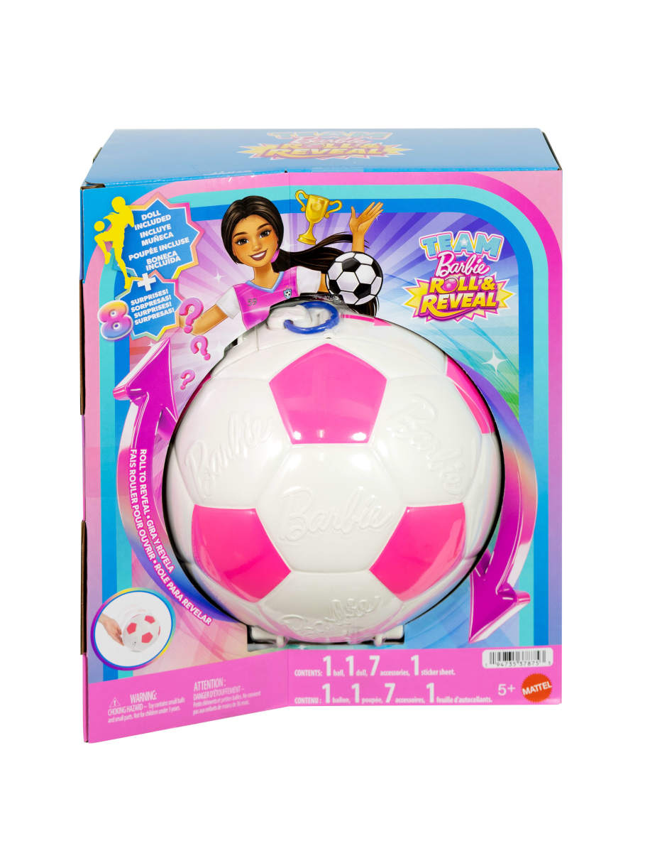 Muñeca roll & reveal jugadora de fútbol 6