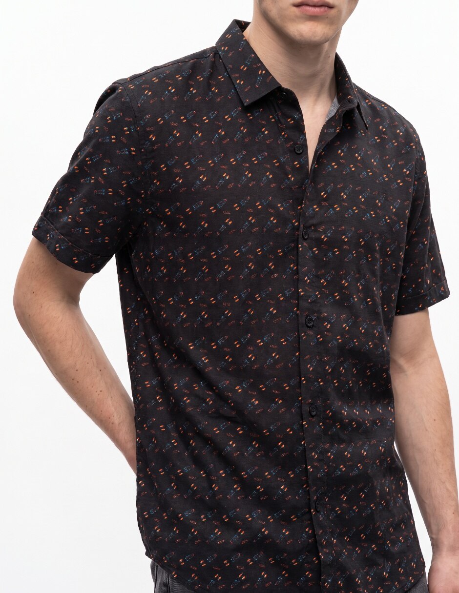 Camisa casual manga corta para hombre 3