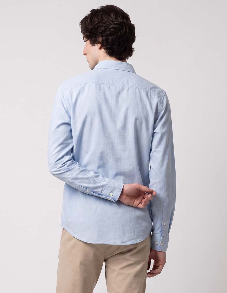 Camisa casual amerian eagle de algodón manga larga para hombre