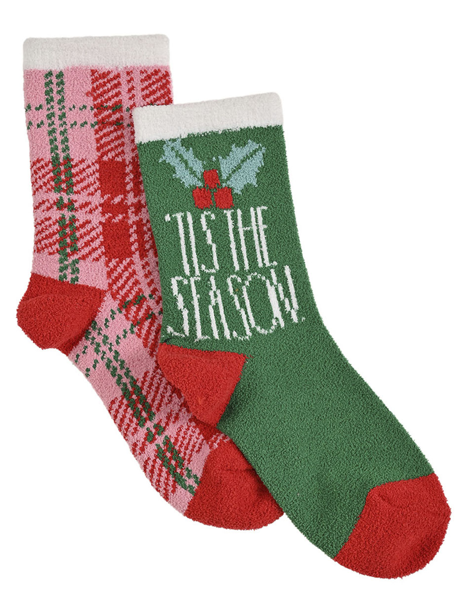 Set calceta navideño para mujer 2 pares