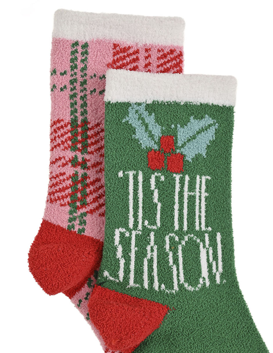 Set calceta navideño para mujer 2 pares 4