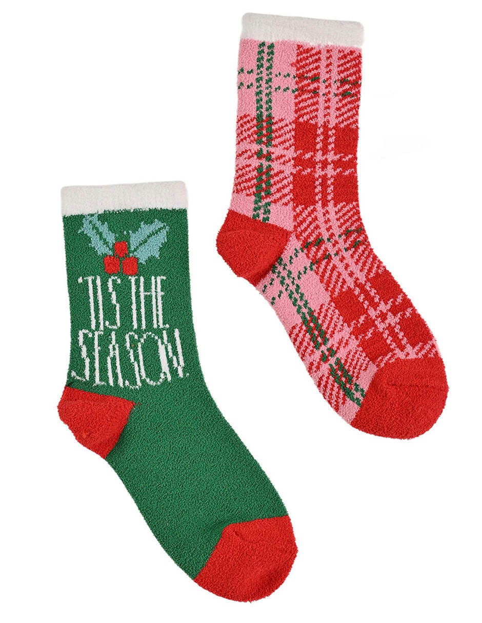 Set calceta navideño para mujer 2 pares 2