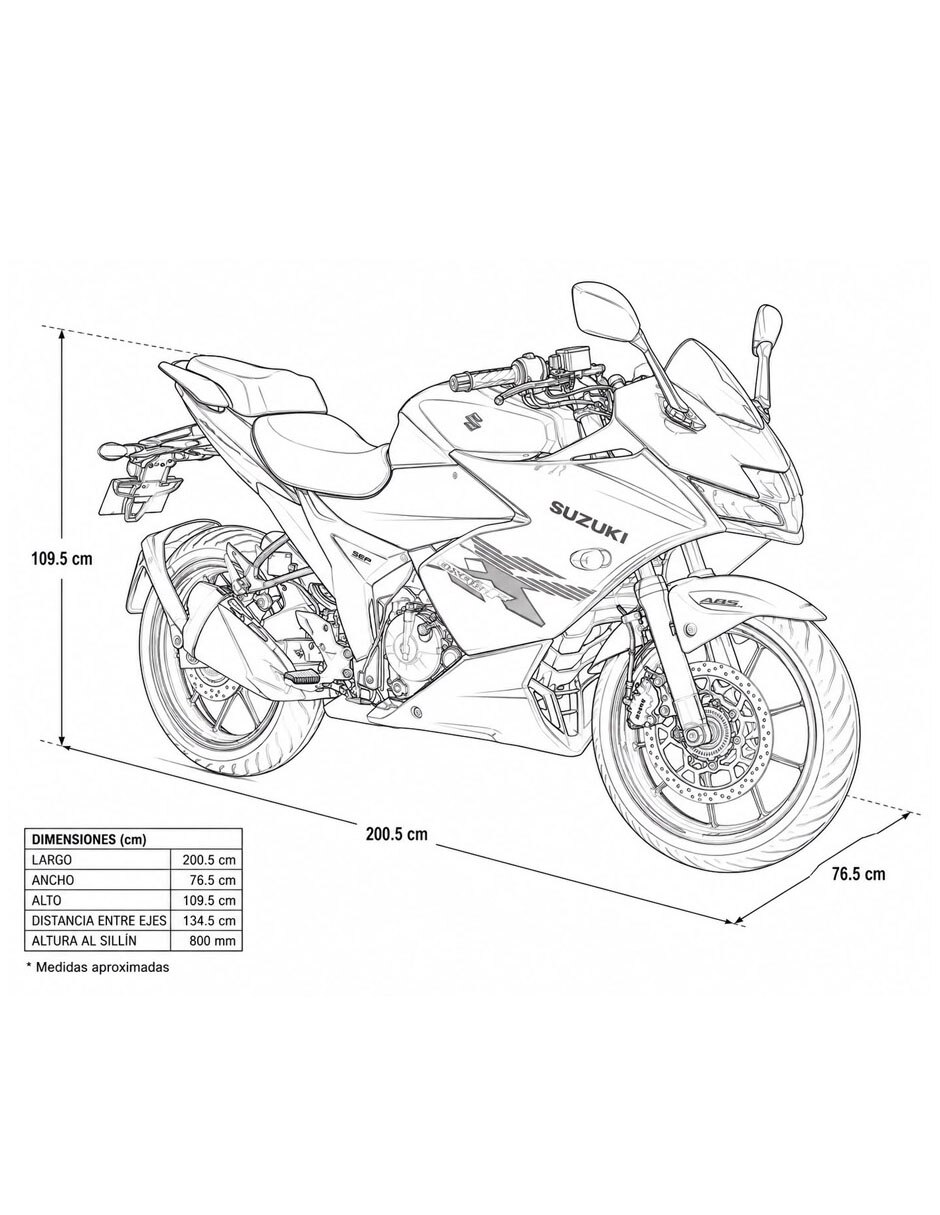 Motocicleta eléctrica Suz Gixxer Sf 250Cc Blanco 2027 6