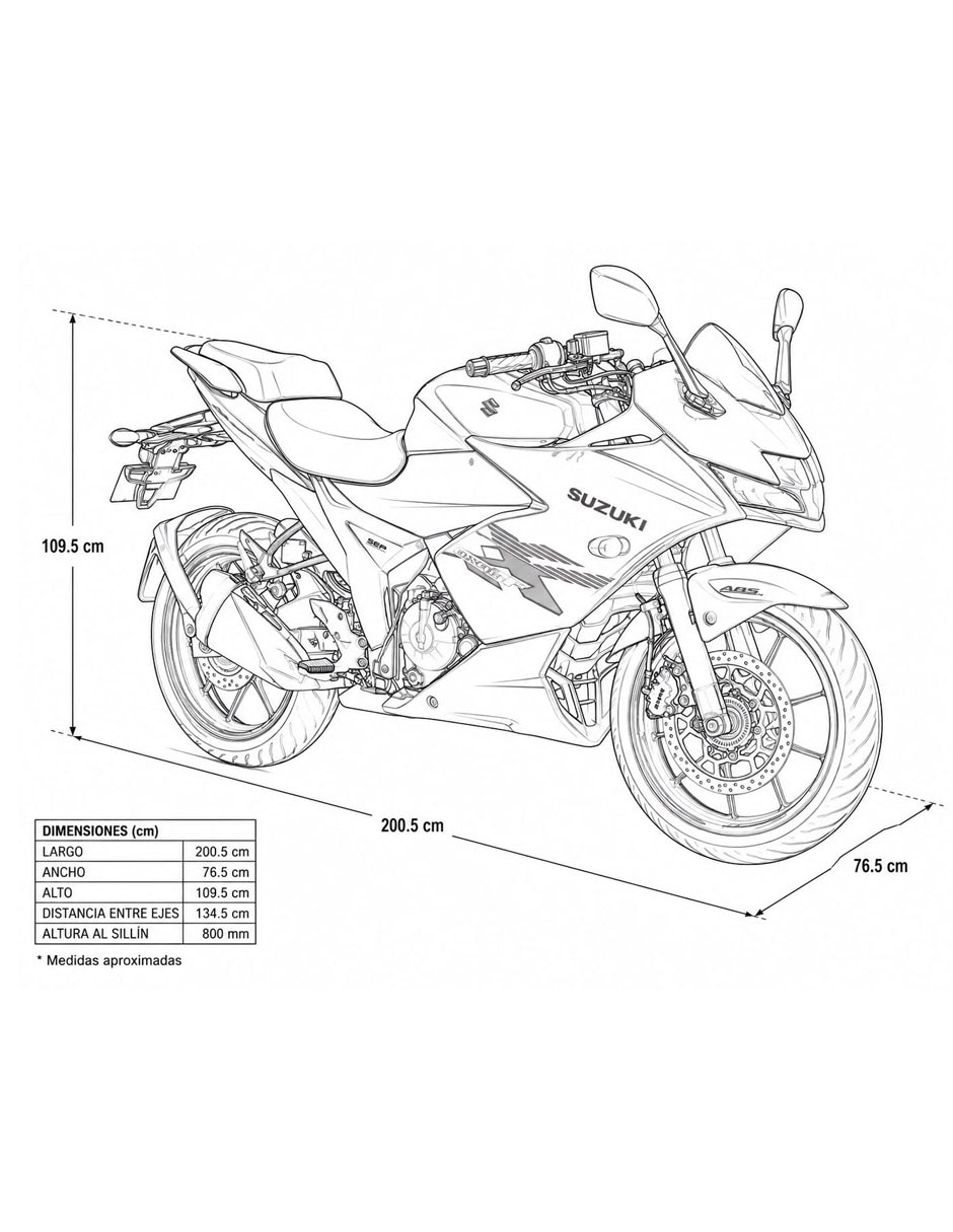 Motocicleta deportiva Suz Gixxer 250 Sf Blanco Suzuk 2027 6