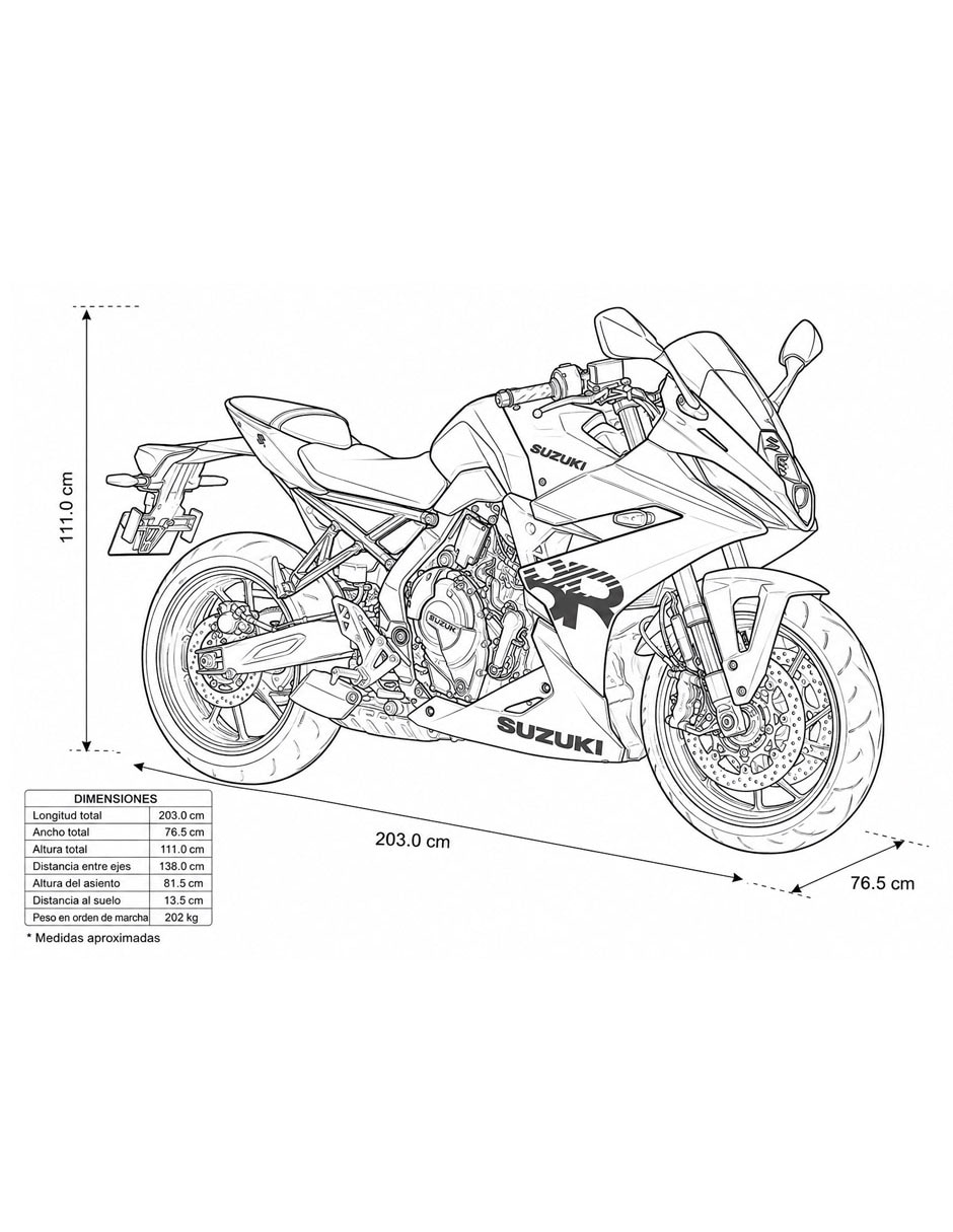 Motocicleta deportiva GSX 8R 800cc 2027 6