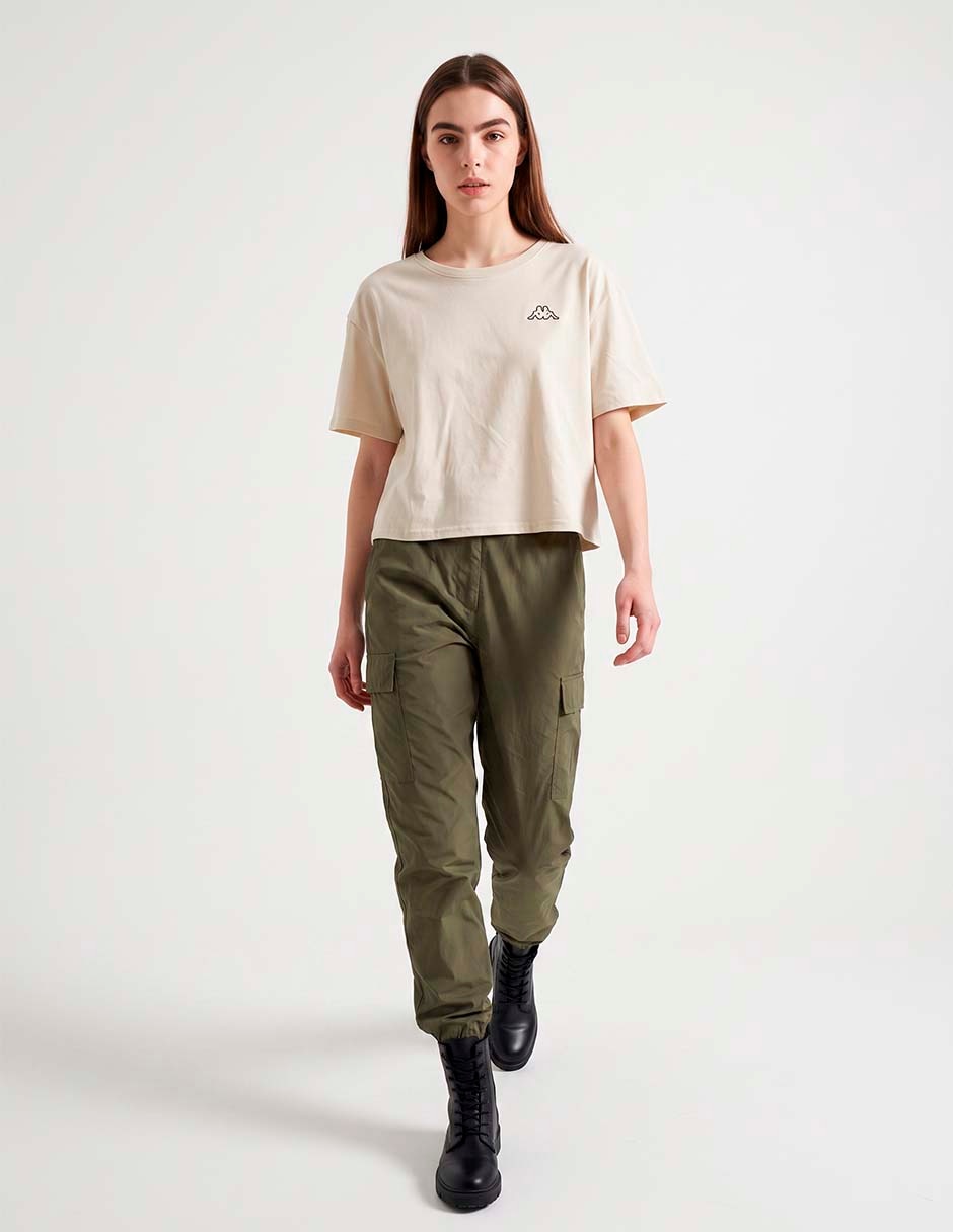 Playera manga al codo cuello redondo para mujer Playera manga al codo cuello redondo para mujer